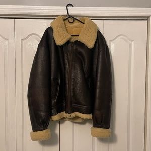 Leather Sheepskin coat